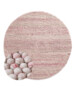 Round wool rug - Fjell cream/pink - overzicht, thumbnail