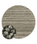 Round wool rug - Fjell olive green - overzicht, thumbnail