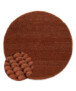 Round wool rug - Fjell terracotta - overzicht, thumbnail