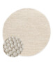 Round wool rug - Løkke ivory - overzicht, thumbnail