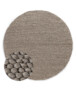 Round wool rug - Løkke sand color - overzicht, thumbnail