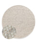 Round wool rug - Silvull beige - overzicht, thumbnail