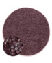 Round wool rug - Silvull burgundy - overzicht, thumbnail
