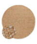 Round wool rug - Silvull cognac - overzicht, thumbnail