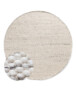 Round wool rug - Silvull ivory - overzicht, thumbnail