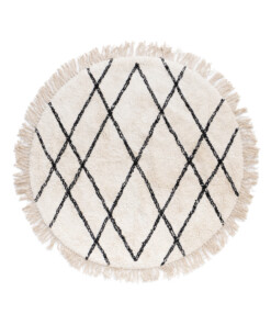 Round bath mat - Ayla ivory - overzicht