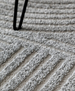 Scandinavian rug - Contour Bend grey - close up, thumbnail