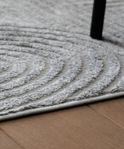 Scandinavian rug - Contour Bend grey - close up, thumbnail