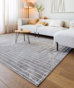 Scandinavian rug - Contour Edge grey - sfeer