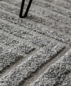 Scandinavian Rug - Contour Gem Grey - close up, thumbnail