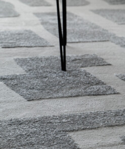 Scandinavian Rug - Contour Stone Grey - close up, thumbnail