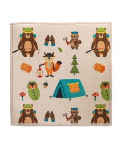 Play rug square - Pluffy Forest animals multi - overzicht