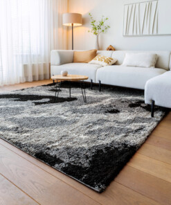 Square marble rug - Marble Artisan grey - sfeer