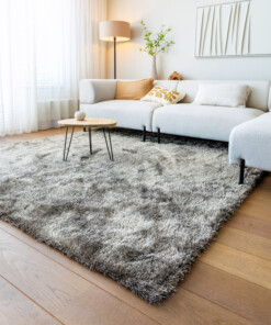 Square velvet rug - Posh grey - sfeer
