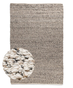 Wool rug - Bergull ivory/black - overzicht