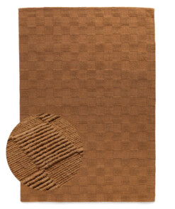 Wool rug - Tavle cognac - overzicht
