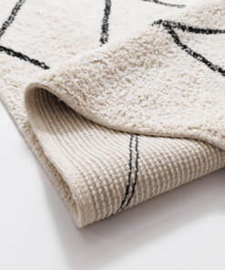 Bath mat - Ayla ivory - close up, thumbnail