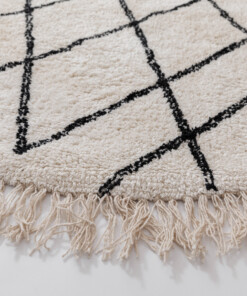 Round bath mat - Ayla ivory - close up