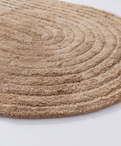 Oval bath mat - Stille beige - close up