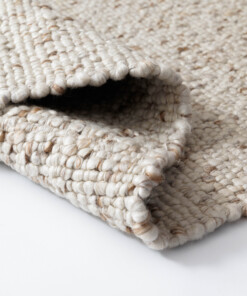Wool rug - Bergull ivory/beige - close up, thumbnail