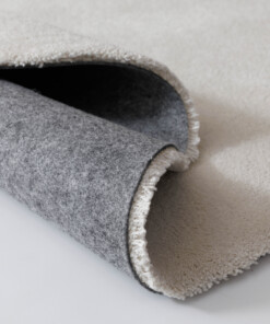 Washable round rug - Clean Prestige cream - close up, thumbnail