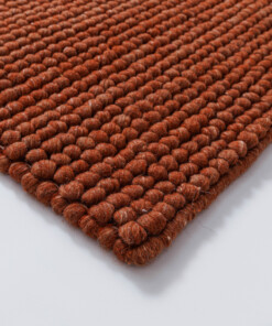 Wool rug - Fjell terracotta - close up