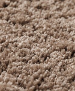 Round thick rug - Shaggy Grand beige - close up, thumbnail