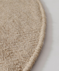 Round wool rug - Grund beige - close up
