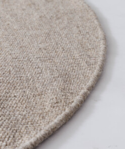 Round wool rug - Grund grey - close up