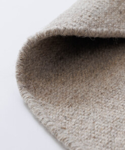 Round wool rug - Grund grey - close up, thumbnail