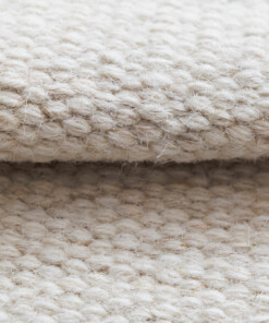 Round wool rug - Grund ivory - close up, thumbnail