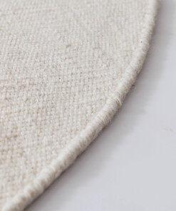 Round wool rug - Grund ivory - close up