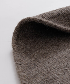 Round wool rug - Grund taupe - close up, thumbnail
