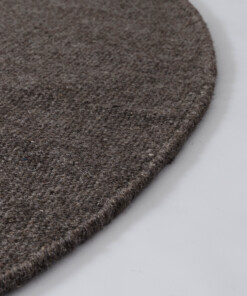 Round wool rug - Grund taupe - close up