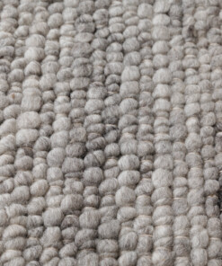 Wool rug - Heimur grey/natural - close up, thumbnail