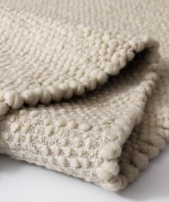 Wool rug - Heimur ivory/natural - close up, thumbnail
