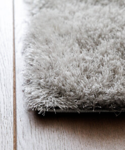 Velvet rug - Posh light silver - close up, thumbnail