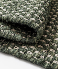 Wool rug - Huldra green - close up, thumbnail