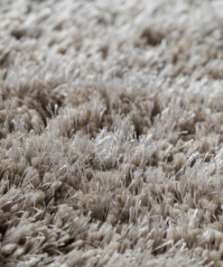 Round shaggy rug​ - Meadow grey - close up, thumbnail