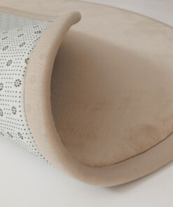 Round play mat - Pluffy beige - close up