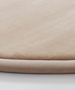Round play mat - Pluffy beige - close up, thumbnail