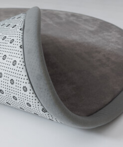 Round play mat - Pluffy dark grey - close up