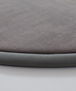 Round play mat - Pluffy dark grey - close up, thumbnail