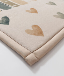 Play rug square - Pluffy Heart cream/multi - close up, thumbnail