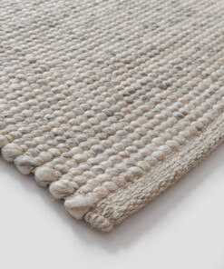 Wool rug - Silvull beige - close up, thumbnail