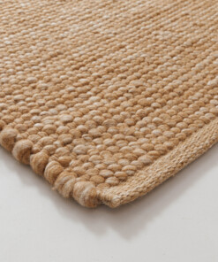 Wool rug - Silvull cognac - close up, thumbnail