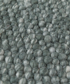 Round wool rug - Silvull green - close up, thumbnail