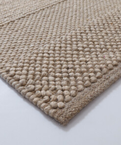 Wool rug - Skift beige - close up, thumbnail
