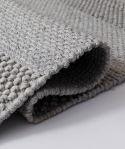 Wool rug - Skift grey - close up, thumbnail