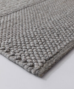 Wool rug - Skift grey - close up, thumbnail
